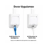Boş 1 Port Keystone Jack Kutusu Rj45 -Rj11 Cat6 Sıva Üstü