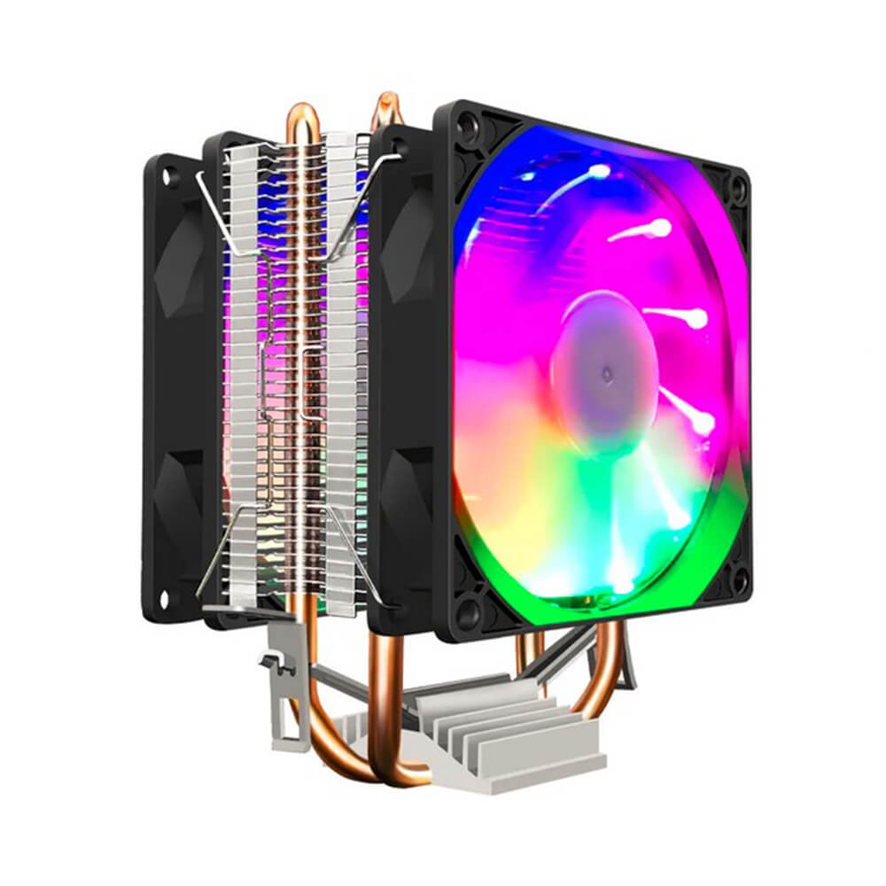 Coolmoon P22 RGB İşlemci Soğutucu Fan – Çift Fanlı, Intel AMD Uyumlu CPU Fan Sessiz ve Verimli Soğutma