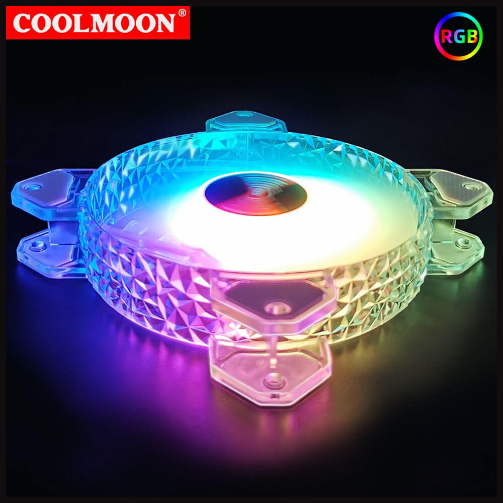 Coolmoon 120Mm Rgb Pc Kasa Fanı Elmas Yüzeyli 6Pin