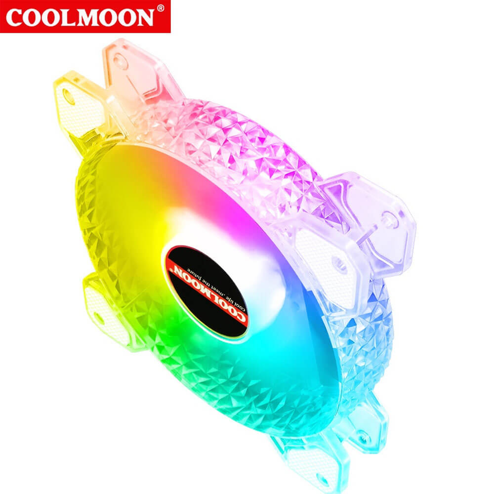 Coolmoon 120Mm Rgb Pc Kasa Fanı Elmas Yüzeyli 6Pin