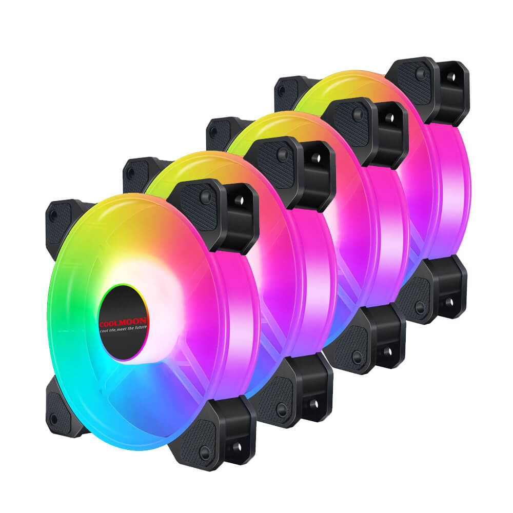 Coolmoon 12Cm 6 Pin Rgb Kasa Fanı Işıklı Renkli Rainbow Fan