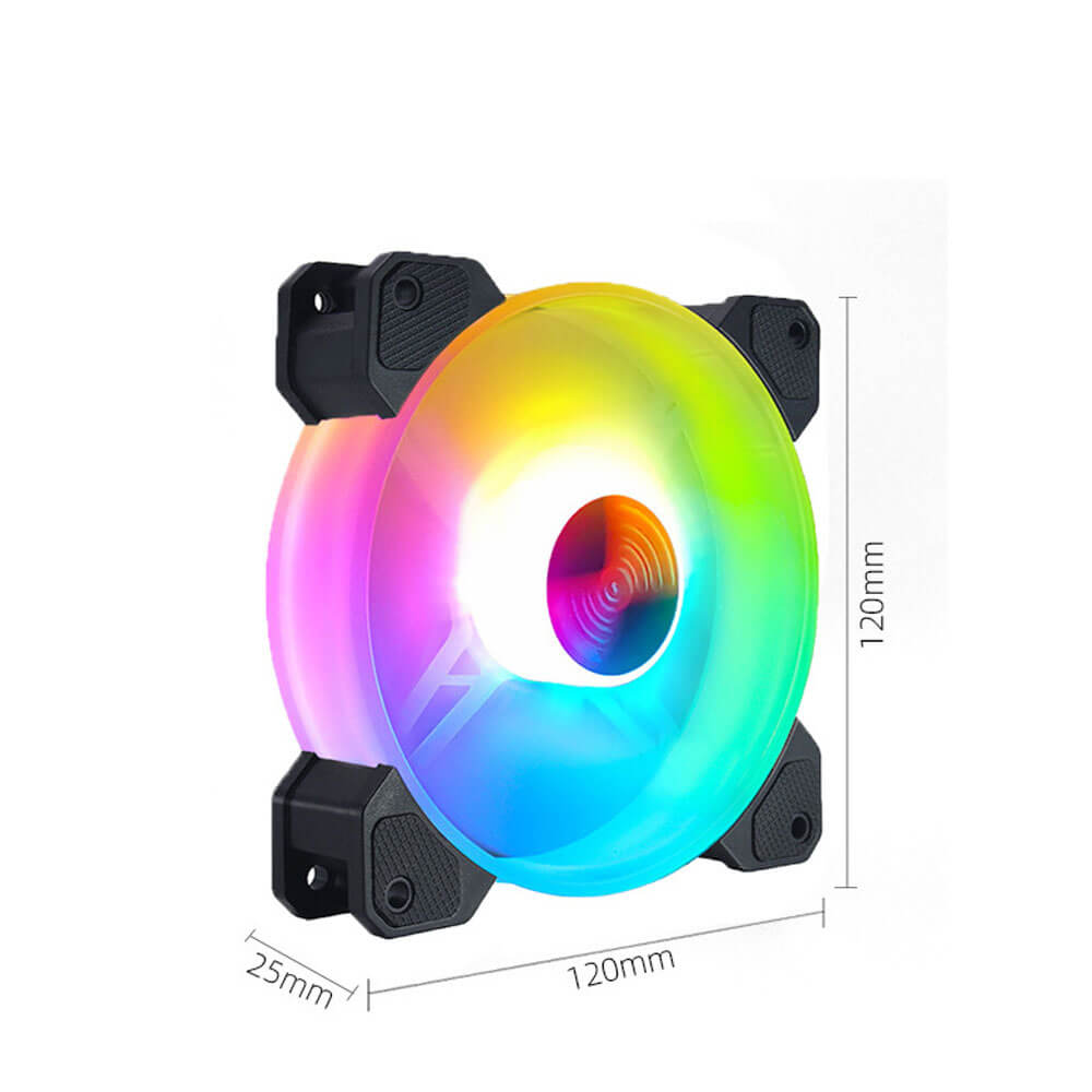 Coolmoon 12Cm 6 Pin Rgb Kasa Fanı Işıklı Renkli Rainbow Fan