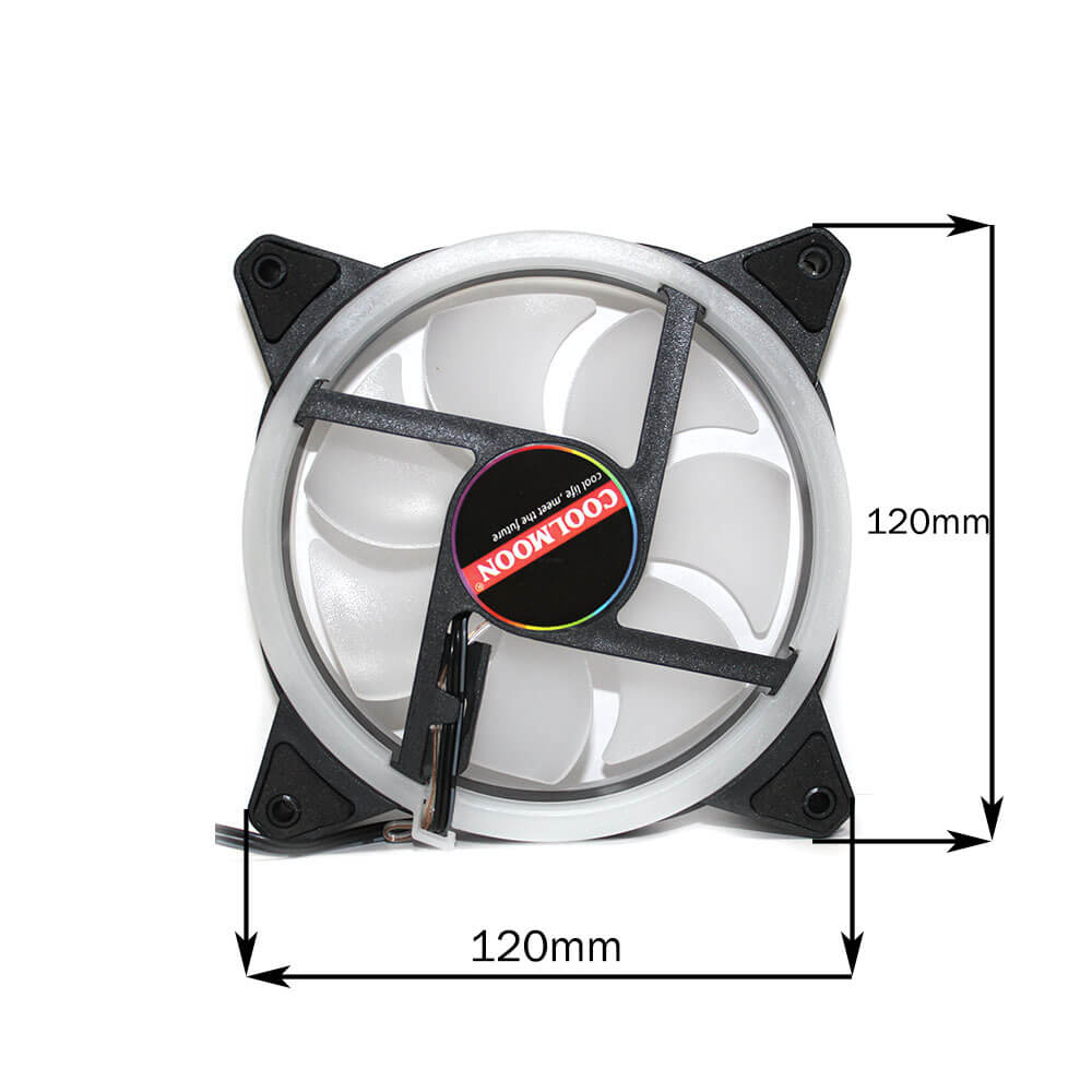 Coolmoon Rgb 12 Cm Kasa Fanı Rainbow Fan 3 Pin Pwm 2 Pin Molex