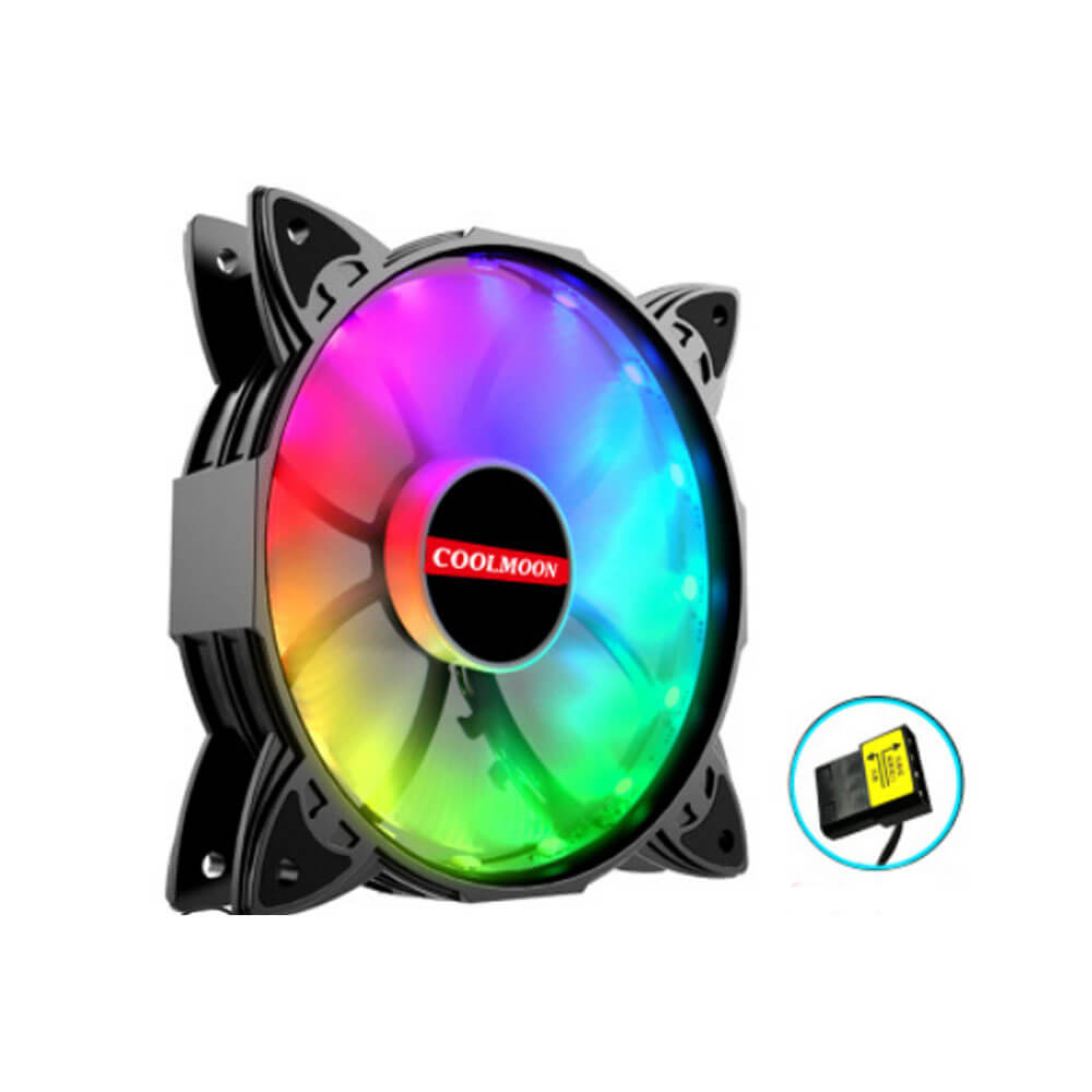 Coolmoon Rgb 12Cm Kasa Fanı 12V 4Pinli 120Mm Sessiz Kasa Fan