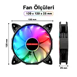 Coolmoon Rgb 12Cm Kasa Fanı 12V 4Pinli 120Mm Sessiz Kasa Fan