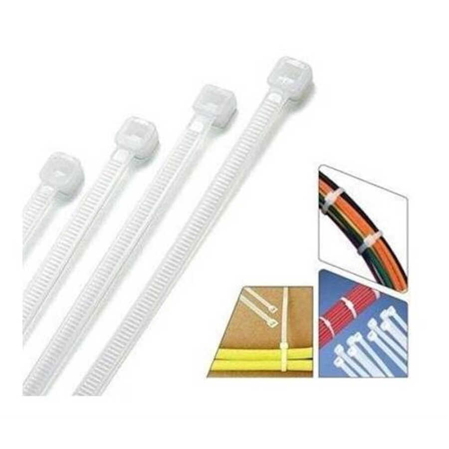 2.5*100mm - Beyaz - 10cm Kablo Bağı - Kablo Kelepçesi Düzenleyici