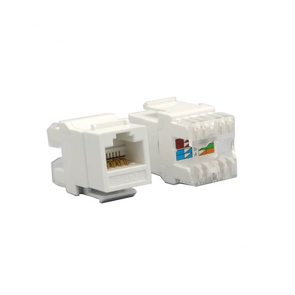 RJ45 Cat6 UTP 180 Derece Keystone Jack - 1 Adet