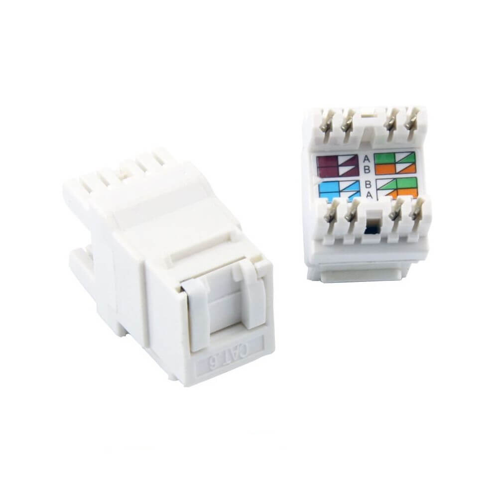 RJ45 Cat6 UTP 180 Derece Keystone Jack - 1 Adet