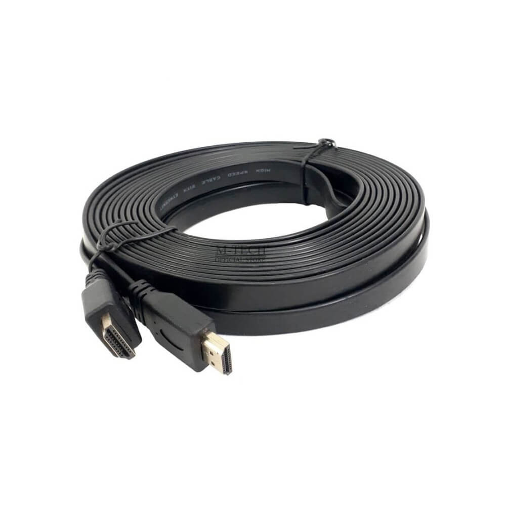 HDMI Kablo 4K Full HD 3D Destekli Yassı Flat Slim Kablo 10 M