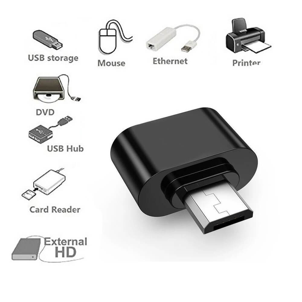 Micro USB to USB OTG Çevirici Dönüştürcü Siyah