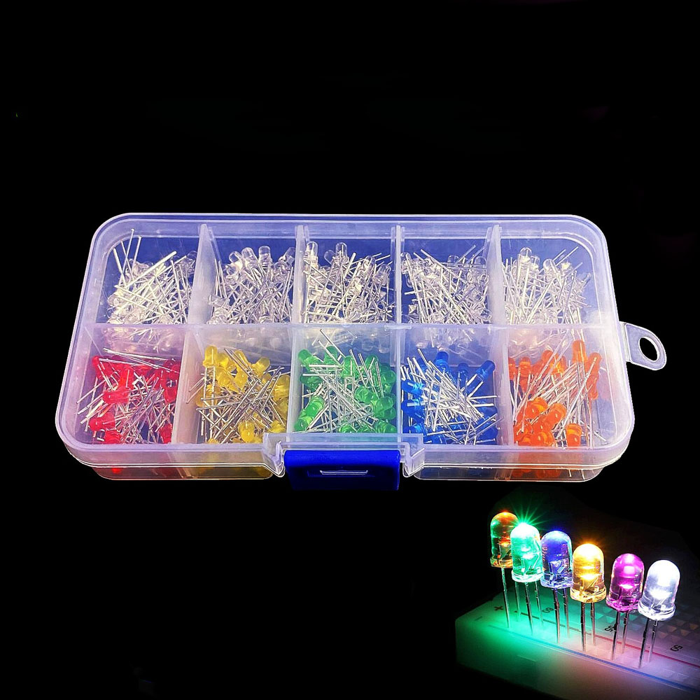 3mm Led Seti 500 adet Plastik Şefaf Kutulu Kendin Yap Kiti