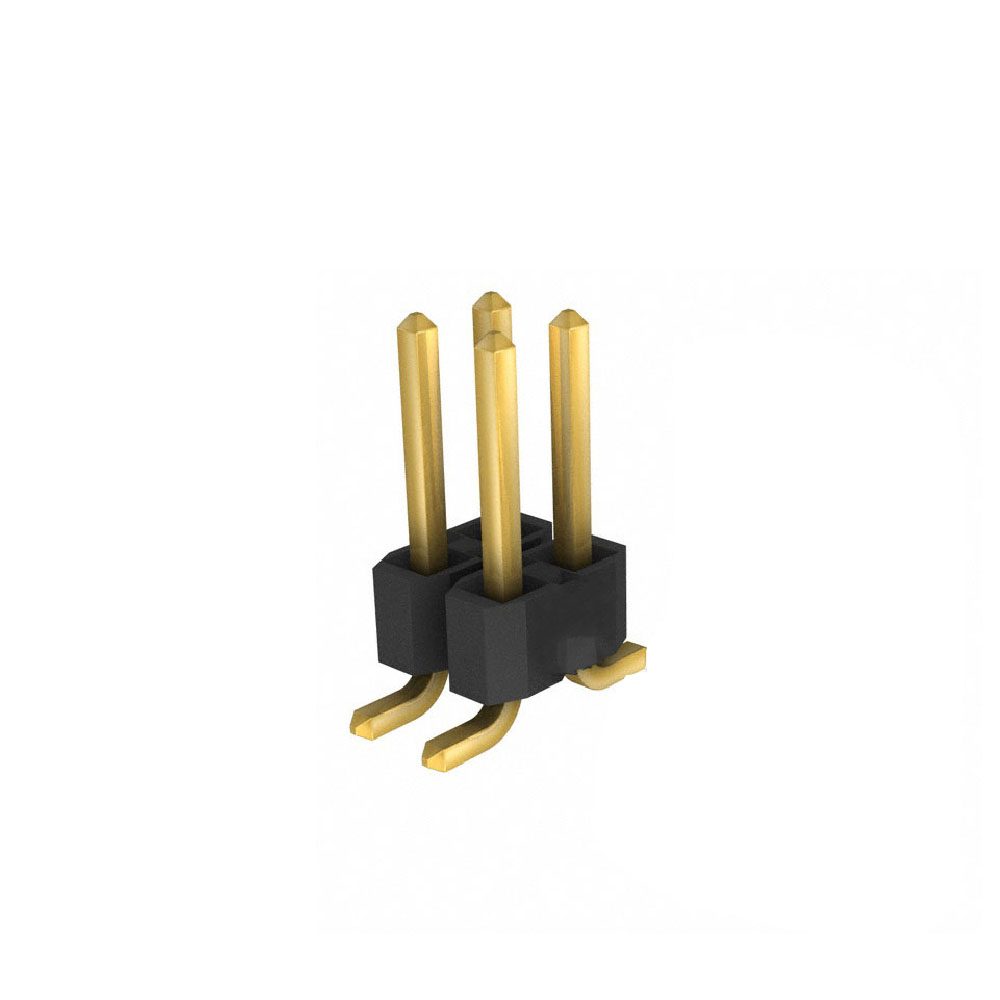 2 Pin 2x2 6.6mm 2.00mm Erkek - Erkek header Altın Kaplama SMT Tip