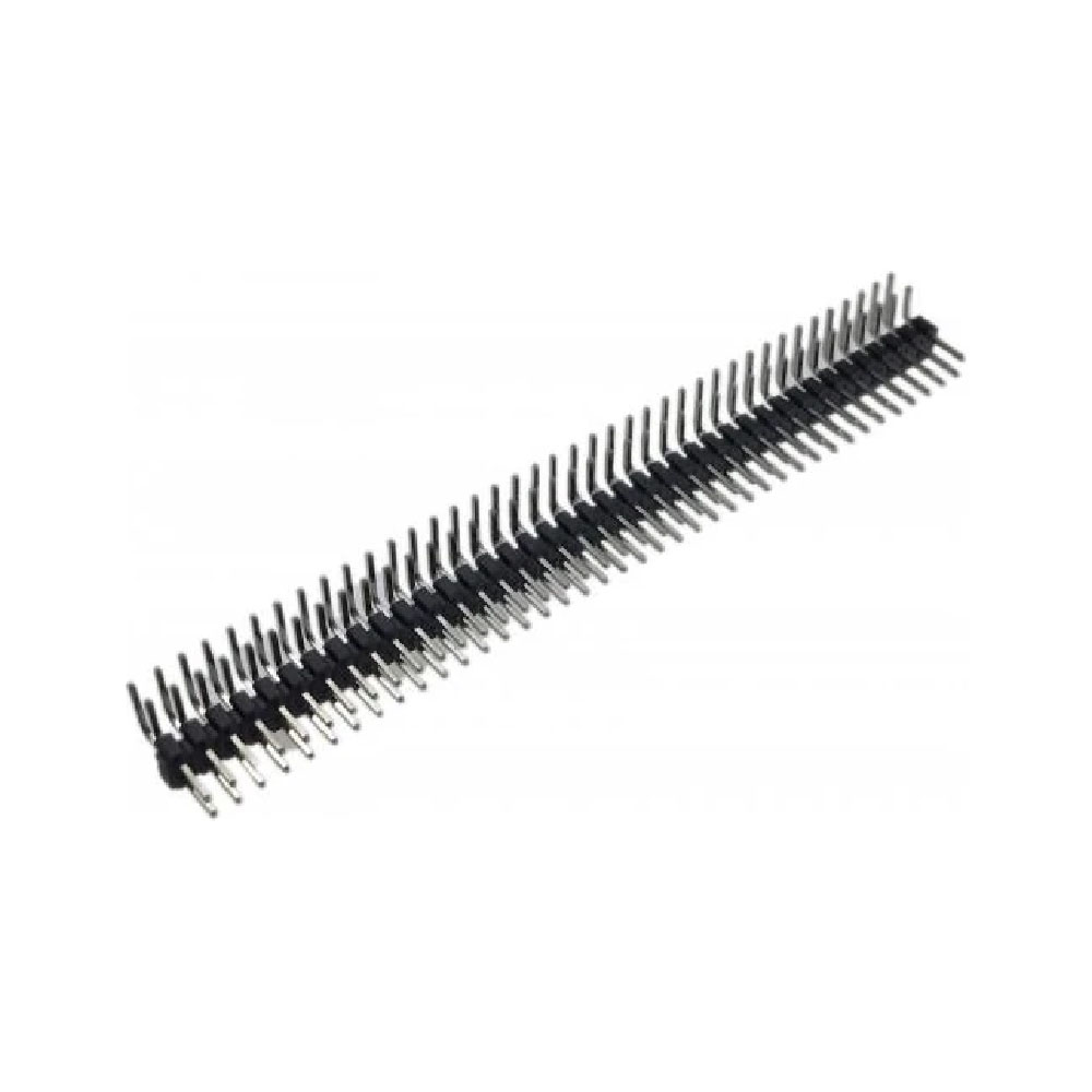 40 Pin 2x40 2.54mm 90 Derece Erkek - Erkek header Altın Kaplama