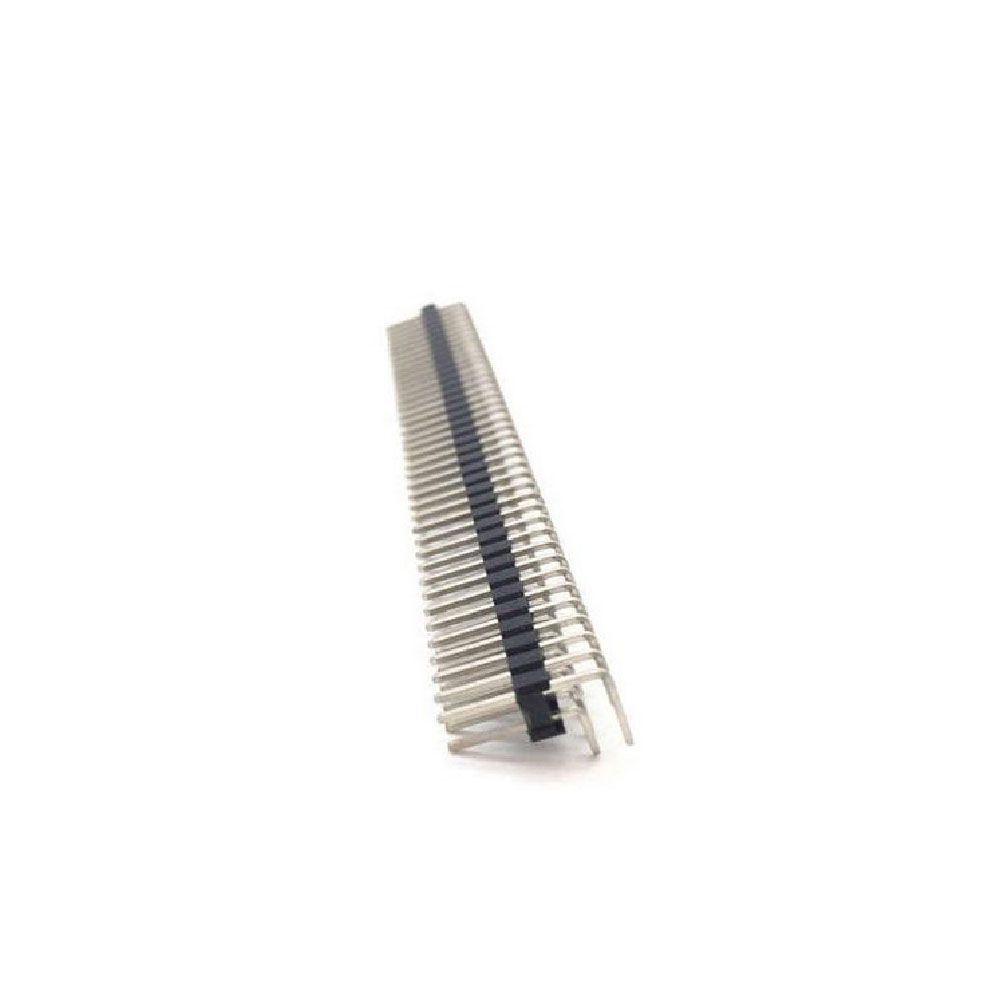 40 Pin 2x40 2.54mm 90 Derece Erkek - Erkek header Altın Kaplama