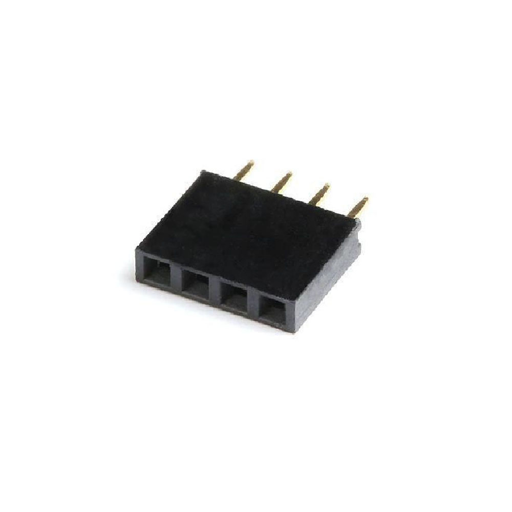 4 Pin 1x4 2.54mm Dişi header Altın Kaplama - 10 Adet