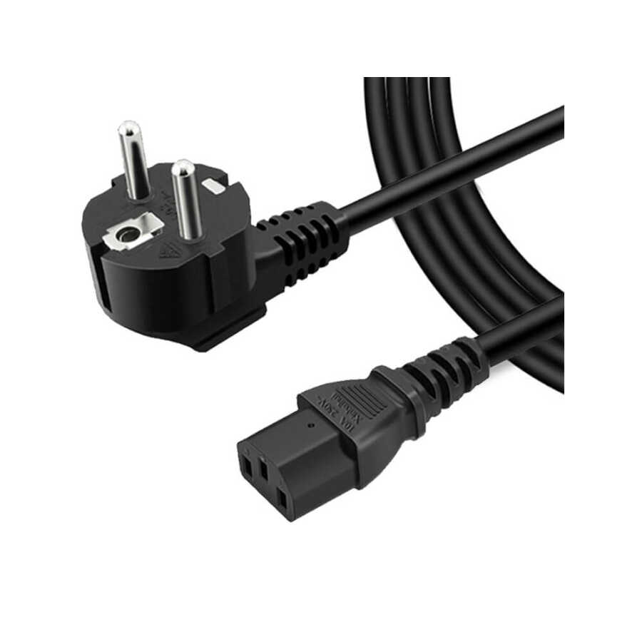 C13 Power Kablosu - Kasa Monitör Ekran Power Güç Kablosu - Standart Power Kablosu - 0.5m