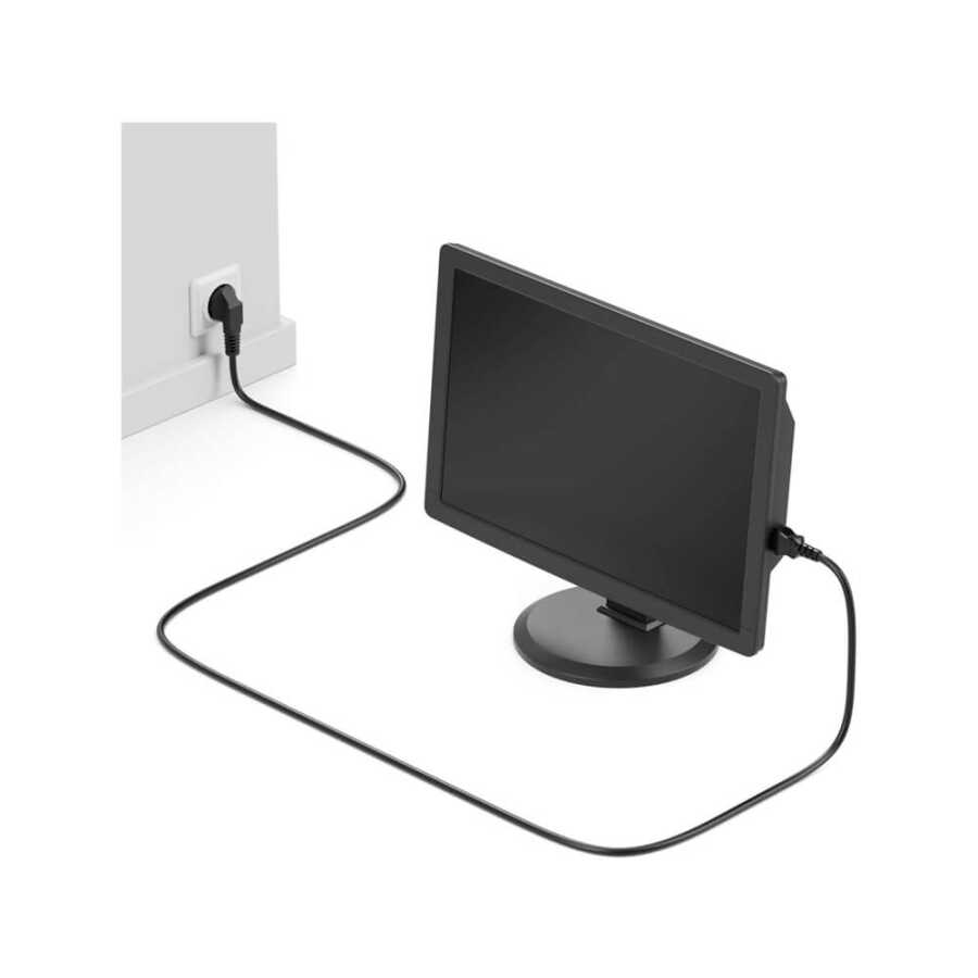 C13 Power Kablosu - Kasa Monitör Ekran Power Güç Kablosu - Standart Power Kablosu - 0.5m