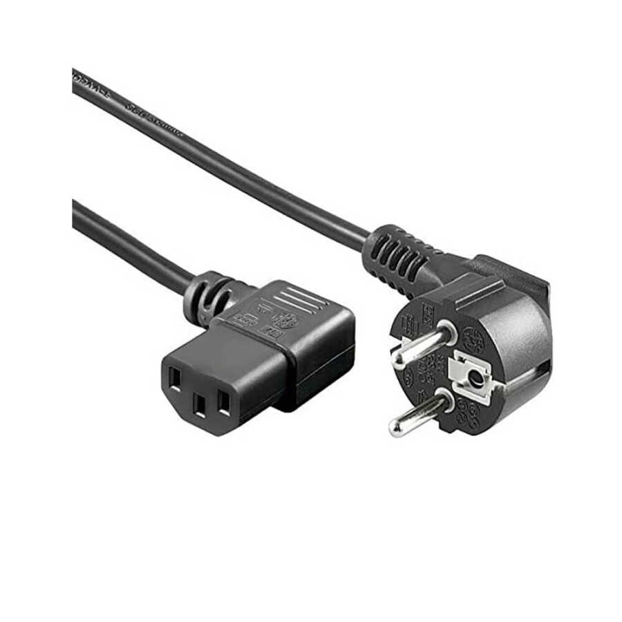 C13 Power Kablo - 90 Derece L Uç - Sol Açılı - Standart Power Kablosu - 1.8 mt