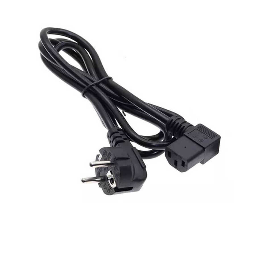 C13 Power Kablo - 90 Derece L Uç - Sol Açılı - Standart Power Kablosu - 1.8 mt