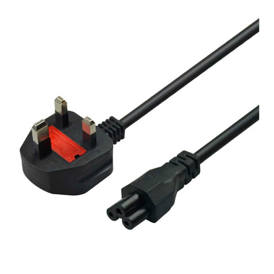 İngiliz C5 Yonca Power Kablosu - UK İngiltere Notebook Pc Güç Kablosu - 1.8m