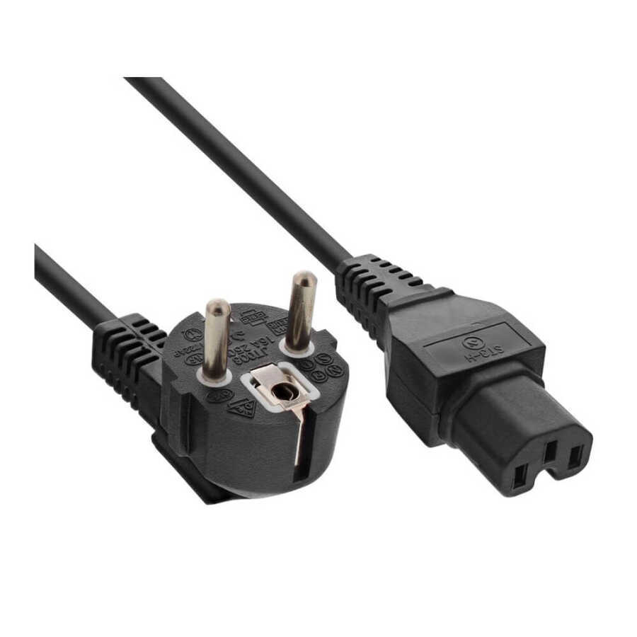 C15 Power Kablosu IEC-C15 Oluklu Güç Kablosu - C15 Oyuklu Power Kablo - 1.8 mt