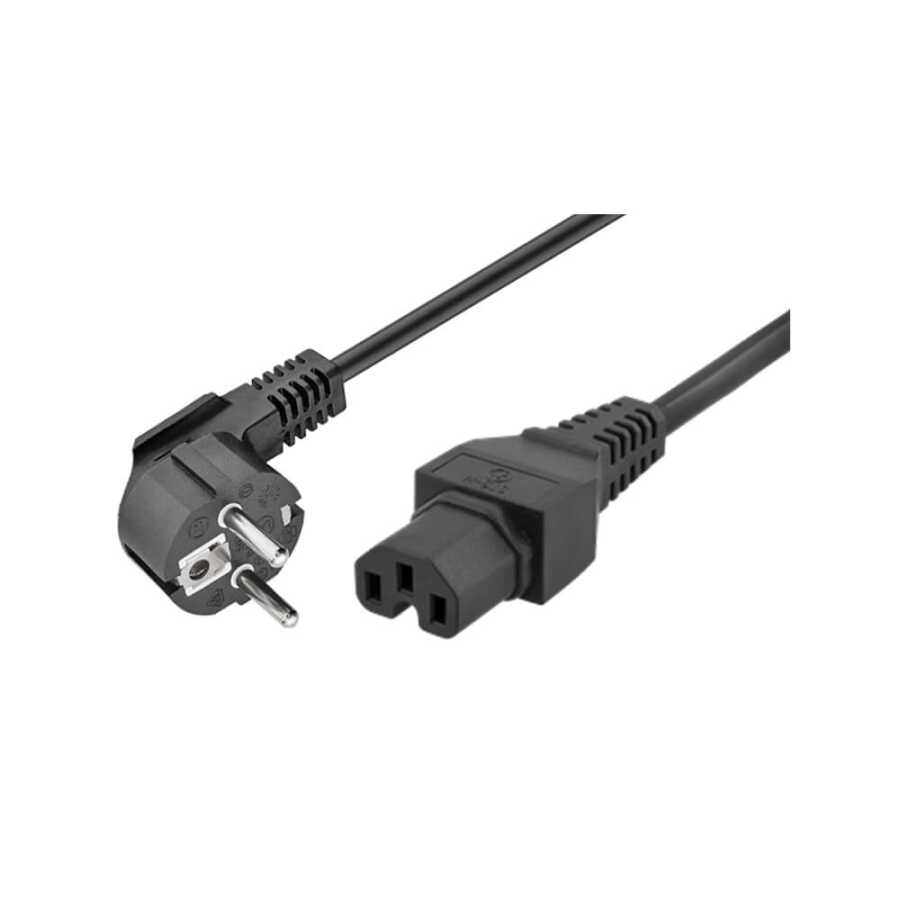 C15 Power Kablosu IEC-C15 Oluklu Güç Kablosu - C15 Oyuklu Power Kablo - 1.8 mt