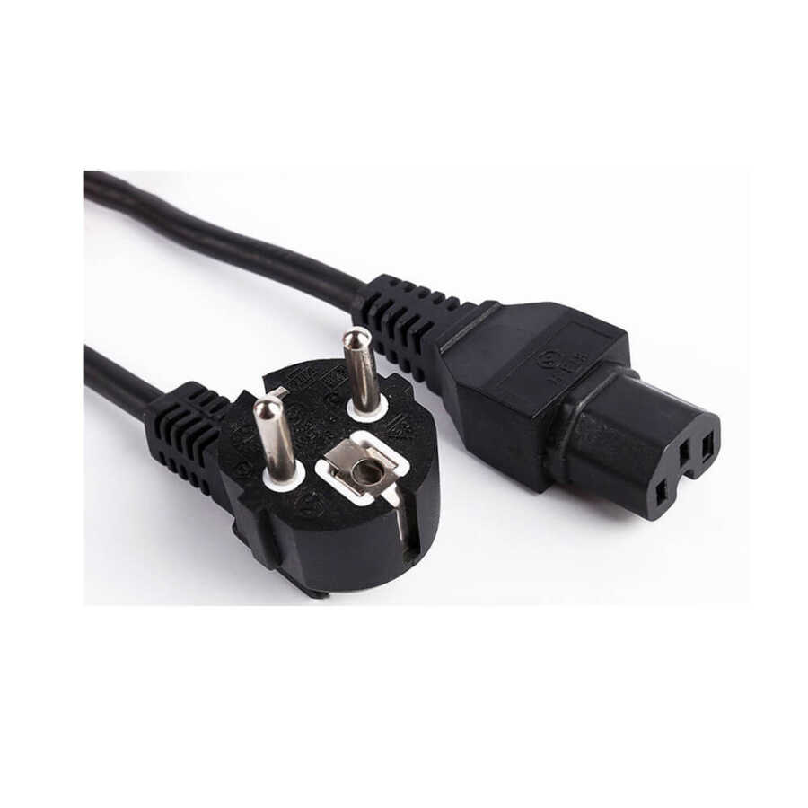 C15 Power Kablosu IEC-C15 Oluklu Güç Kablosu - C15 Oyuklu Power Kablo - 1.8 mt