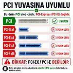 PCI USB 2.0 Genişletme Kartı 5 Port VIA VT6212L