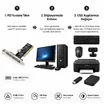 PCI USB 2.0 Genişletme Kartı 5 Port VIA VT6212L