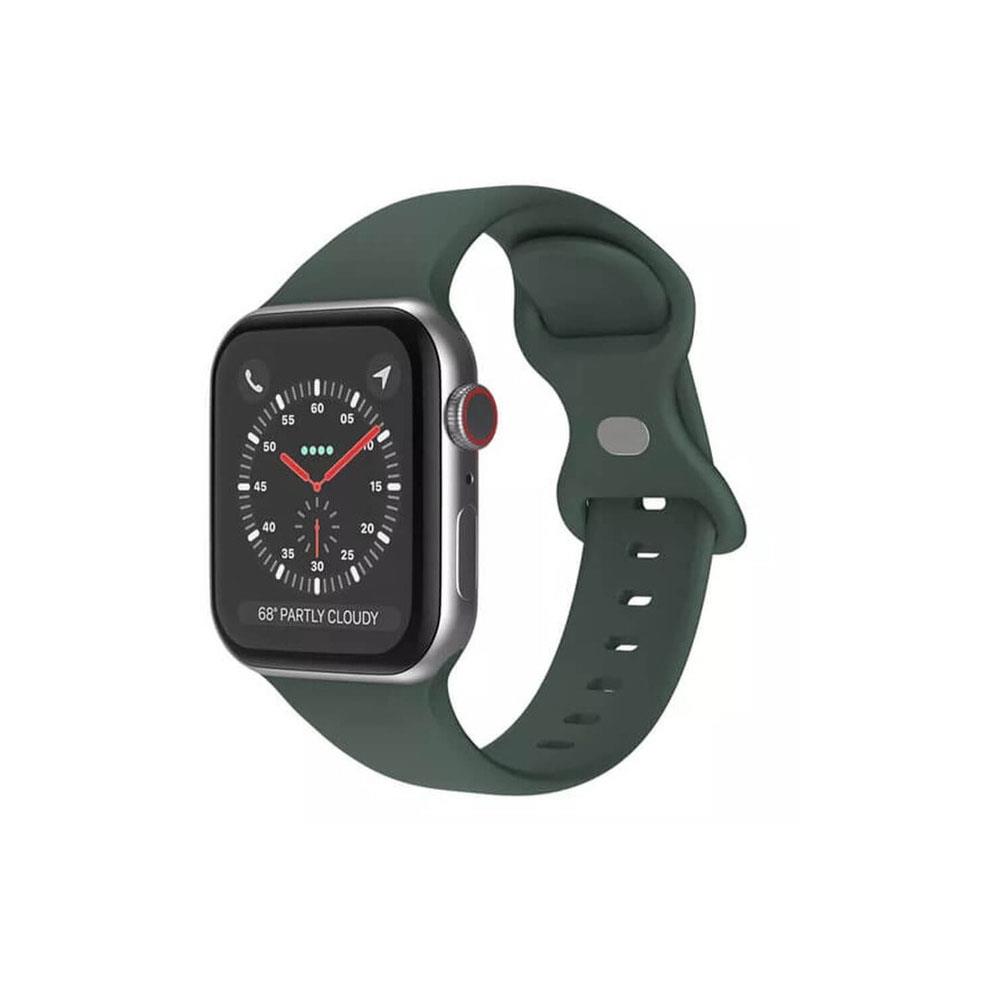 Apple Watch 1, 2, 3, 4, 5, 6, 7, 8, Se Silikon Kordon Kayış - S-m Beden 38/40/41mm - Haki - Apple Watch BW1