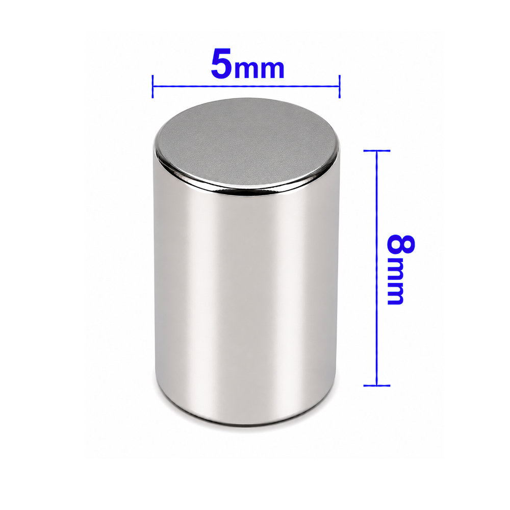 5x8mm Neodyum Mıknatıs Neodim Magnet Yuvarlak