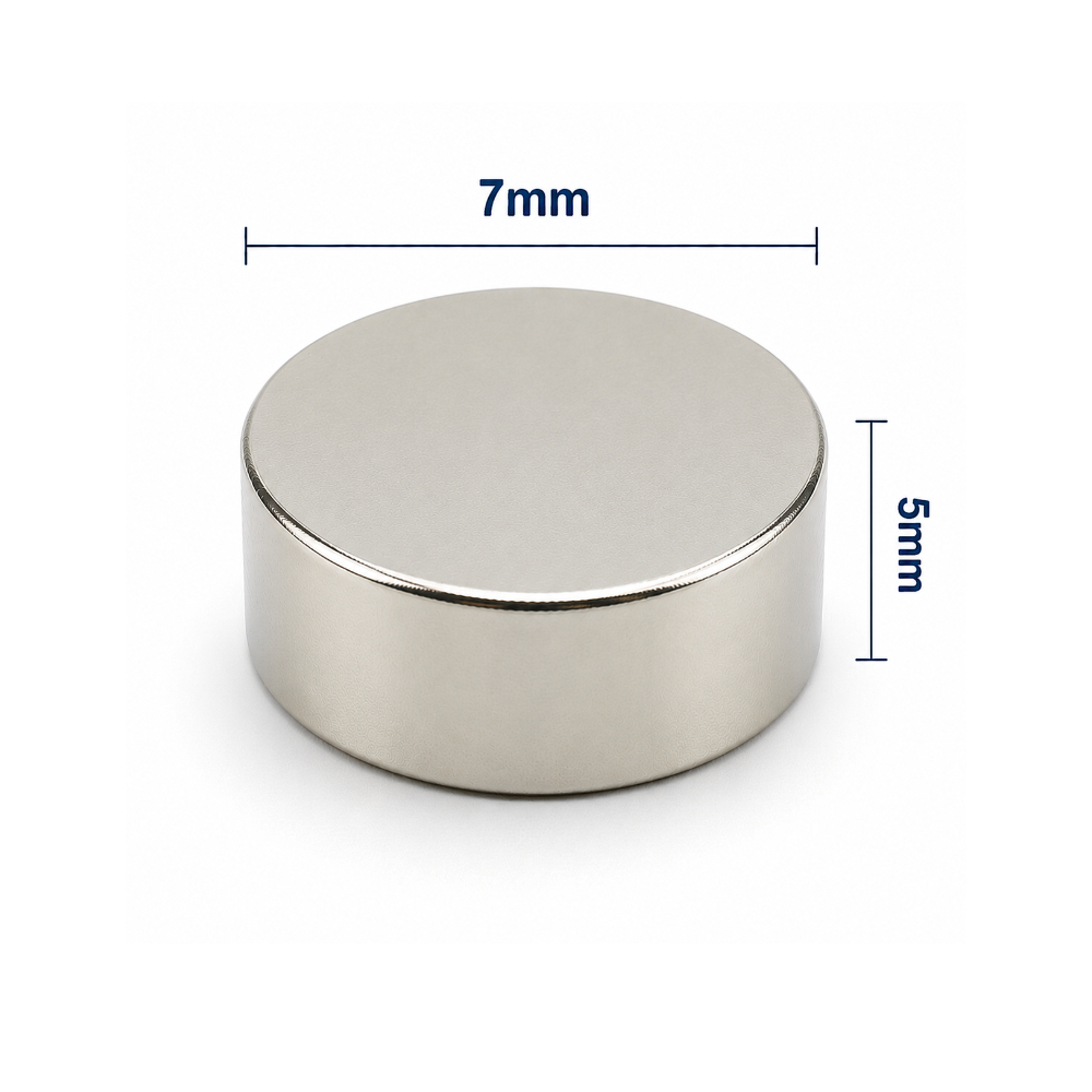 7x5mm Neodyum Mıknatıs Neodim Magnet Yuvarlak