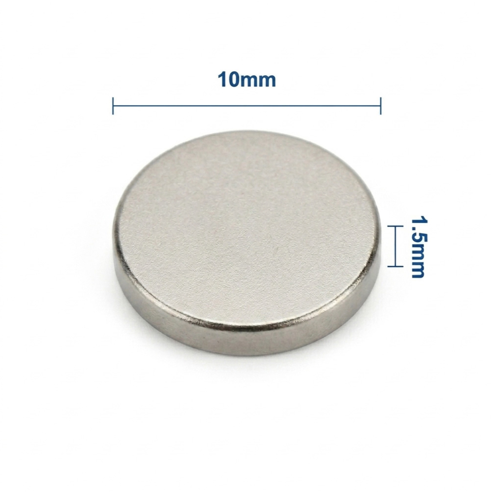 10x1.5mm Neodyum Mıknatıs Neodim Magnet Yuvarlak