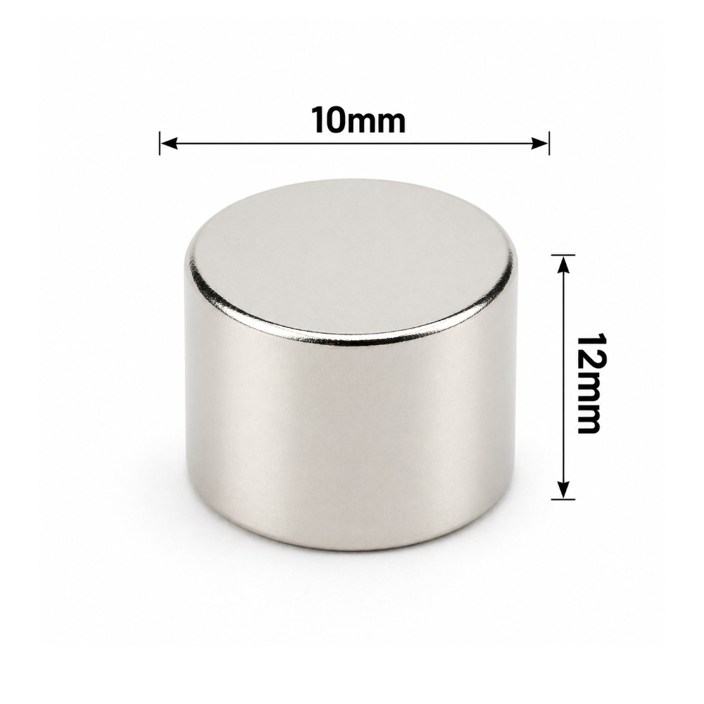 10x12mm Neodyum Mıknatıs Neodim Magnet Yuvarlak