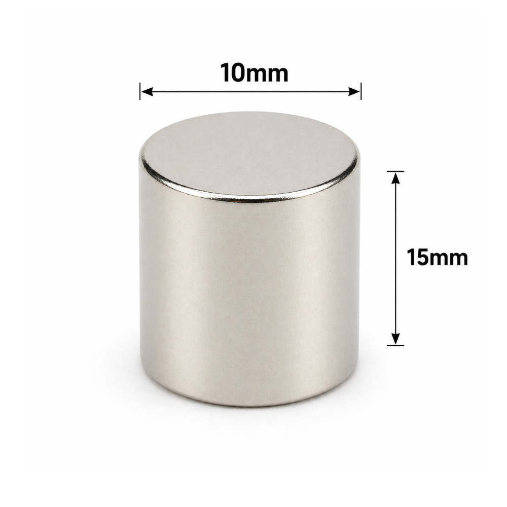10x15mm Neodyum Mıknatıs Neodim Magnet Yuvarlak