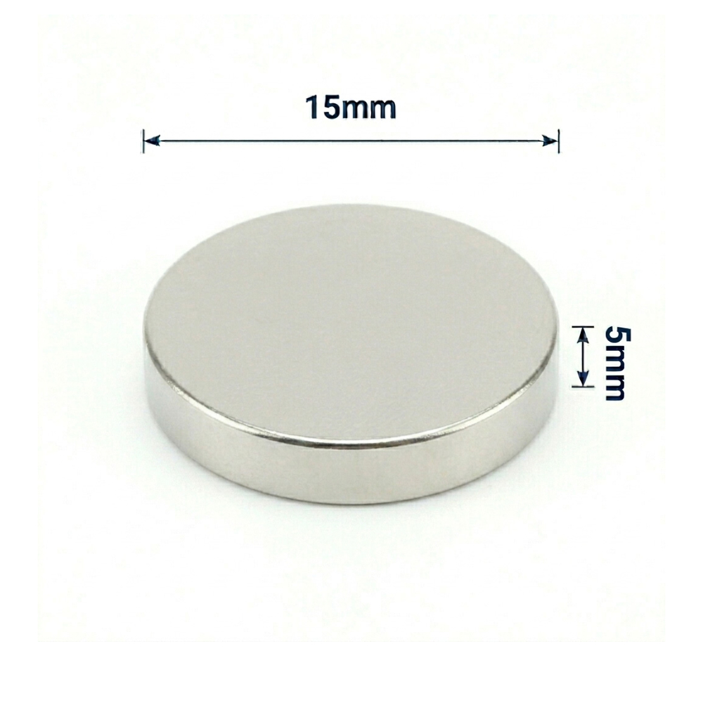 15x5mm Neodyum Mıknatıs Neodim Magnet Yuvarlak