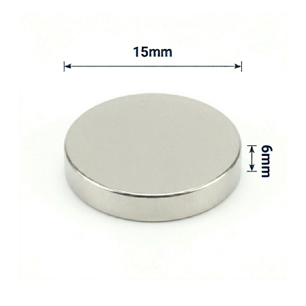 15x6mm Neodyum Mıknatıs Neodim Magnet Yuvarlak