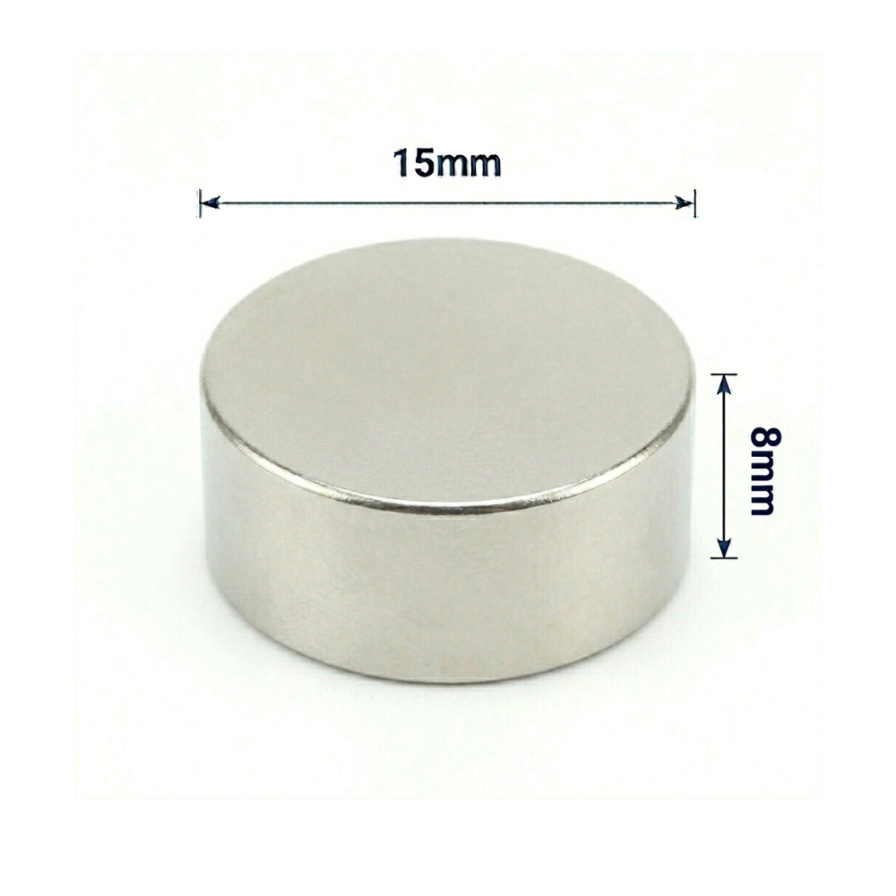 15x8mm Neodyum Mıknatıs Neodim Magnet Yuvarlak