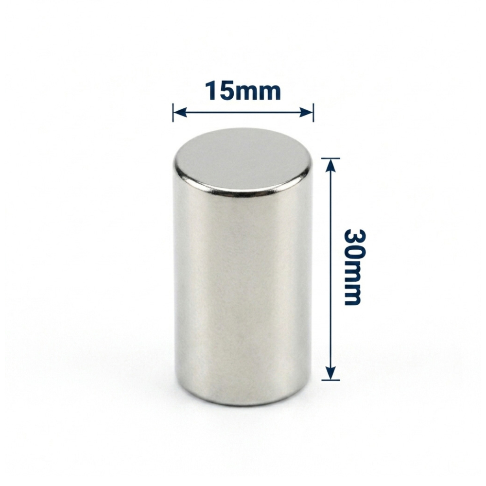 15x30mm Neodyum Mıknatıs Neodim Magnet Yuvarlak