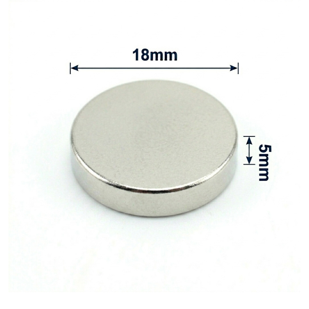 18x5mm Neodyum Mıknatıs Neodim Magnet Yuvarlak