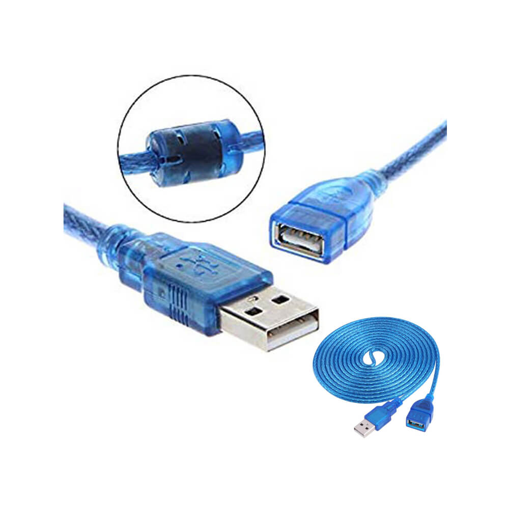 Usb Uzatma Kablosu 10 Metre Uzatıcı Dişi Erkek Filtreli Mavi 10Mt