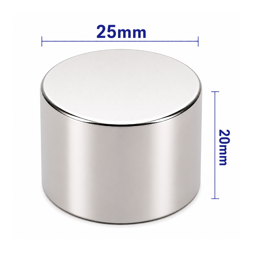 25x20mm Neodyum Mıknatıs Neodim Magnet Yuvarlak