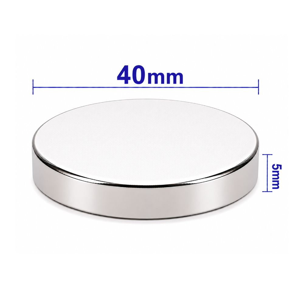 40x5mm Neodyum Mıknatıs Neodim Magnet Yuvarlak