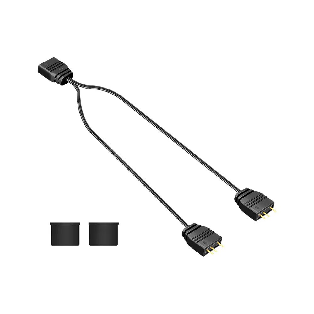 CoolMoon 5V 3Pin ARGB 2 Port Splitter Çoklayıcı Kablo - 5V 3Pin Uzatma Kablosu ( 1 Dişi to 2 Erkek )