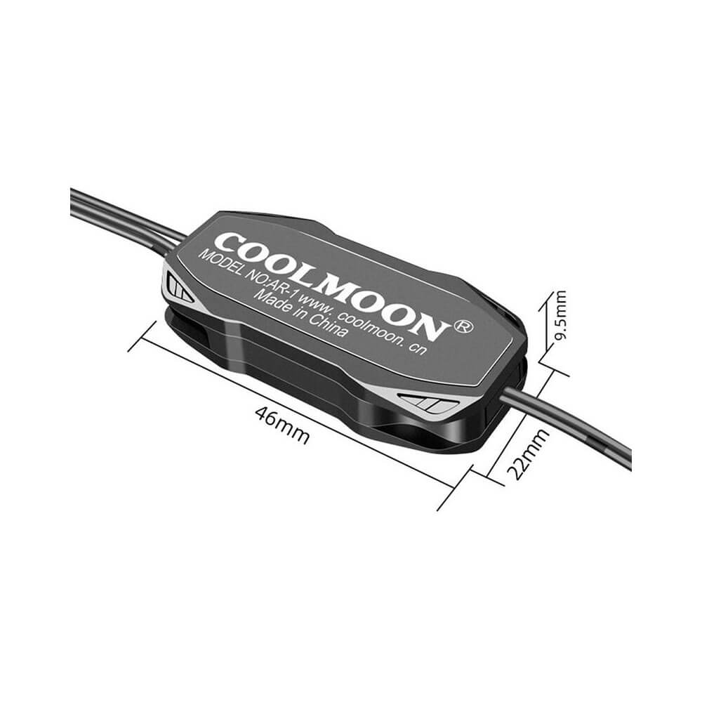 CoolMoon AR-1 5V 3Pin ARGB LED Kontrol Cihazı - Sata 15 Pin Güç - RGB Fan Şerit Led Denetleyici