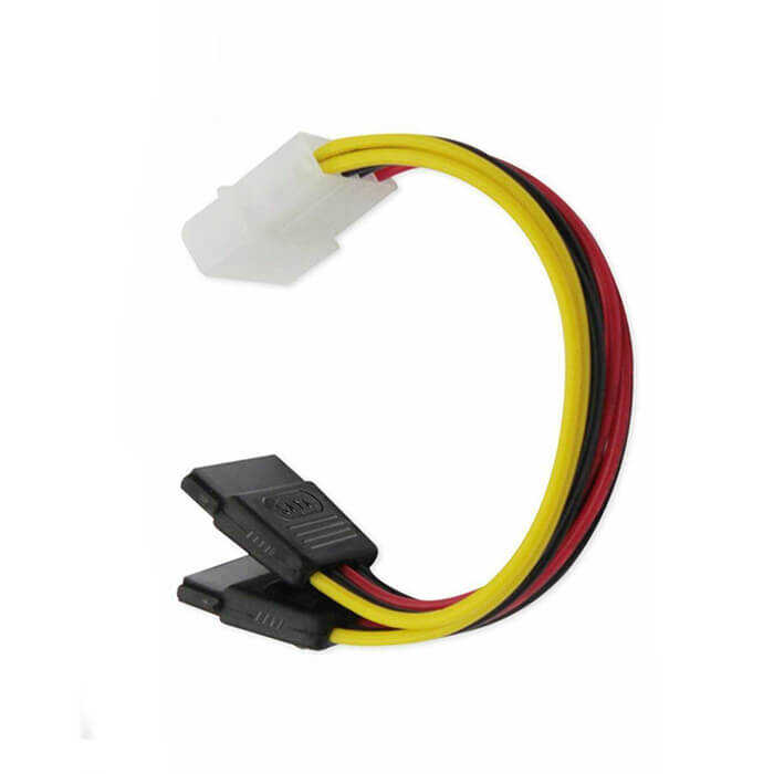 2 Li Sata Power Kablosu 15cm Çoklayıcı Güçlendirilmiş Bakır Kablo