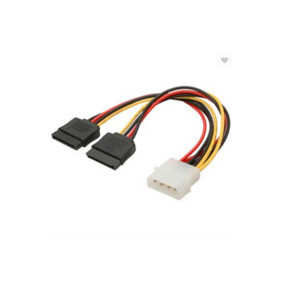 2 Li Sata Power Kablosu 15cm Çoklayıcı Güçlendirilmiş Bakır Kablo