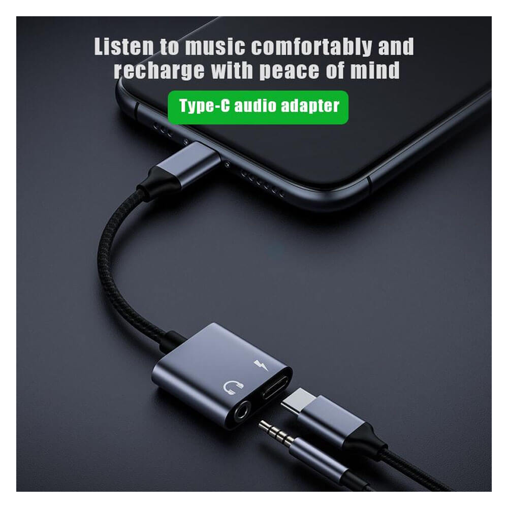USB-C 3.5mm Kulaklık ve Şarj Adaptörü PD Dönüştürücü