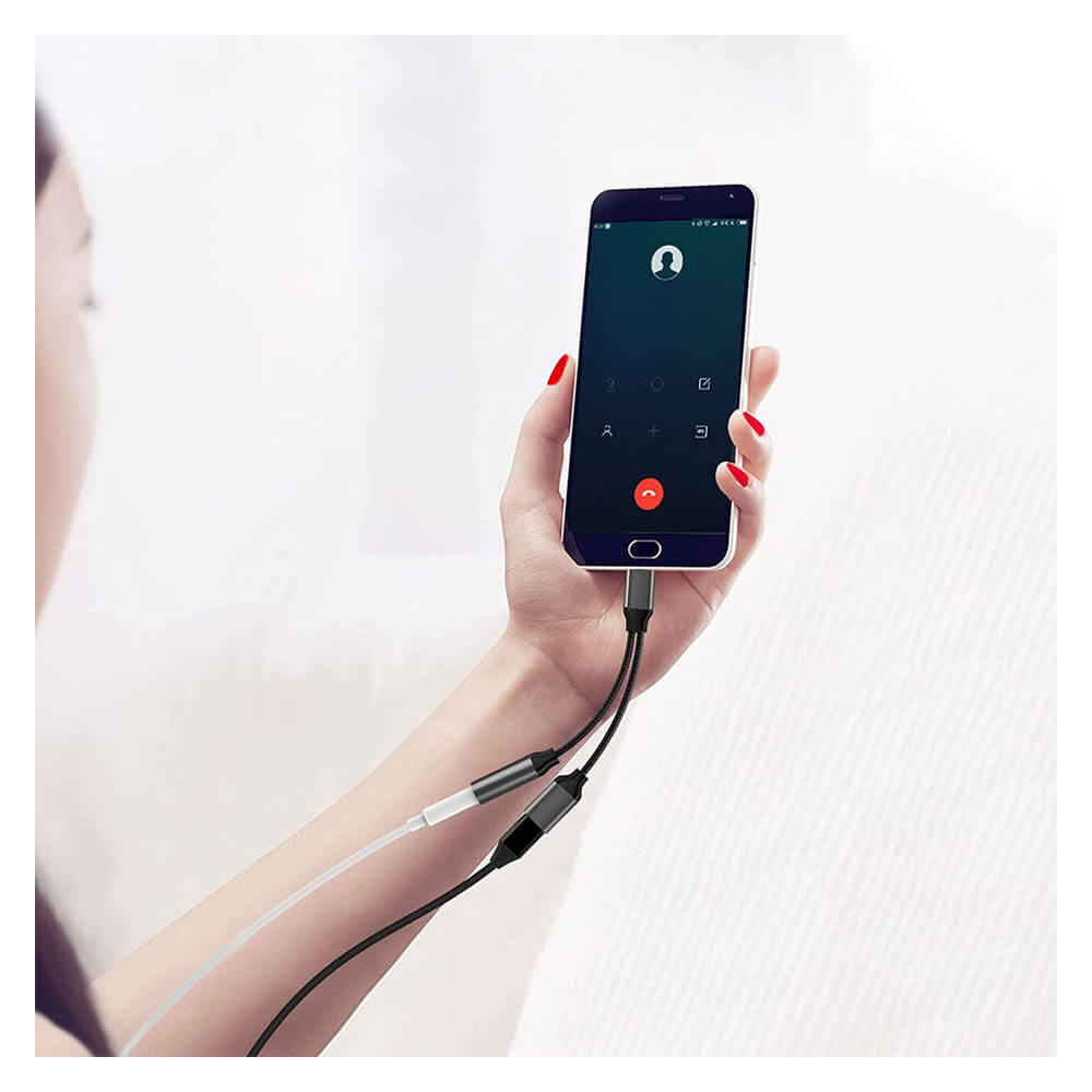 Type C To 3.5mm Stereo Kulaklık Şarj Çevirici Dönüştürücü Kablo Aux Ses Kablosu
