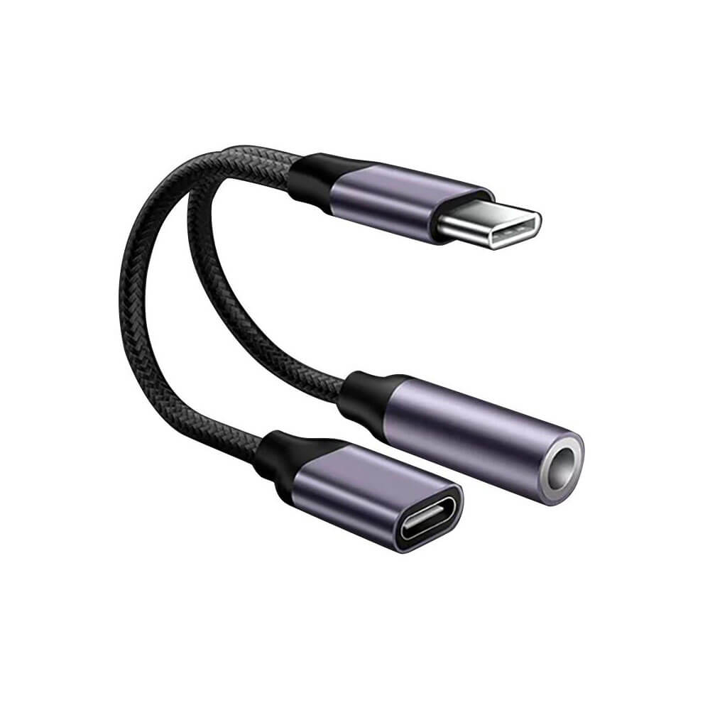 Type C To 3.5mm Stereo Kulaklık Şarj Çevirici Dönüştürücü Kablo Aux Ses Kablosu